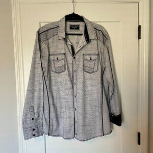 Buckle Embroidered Athletic Shirt black/white XL mens NEW